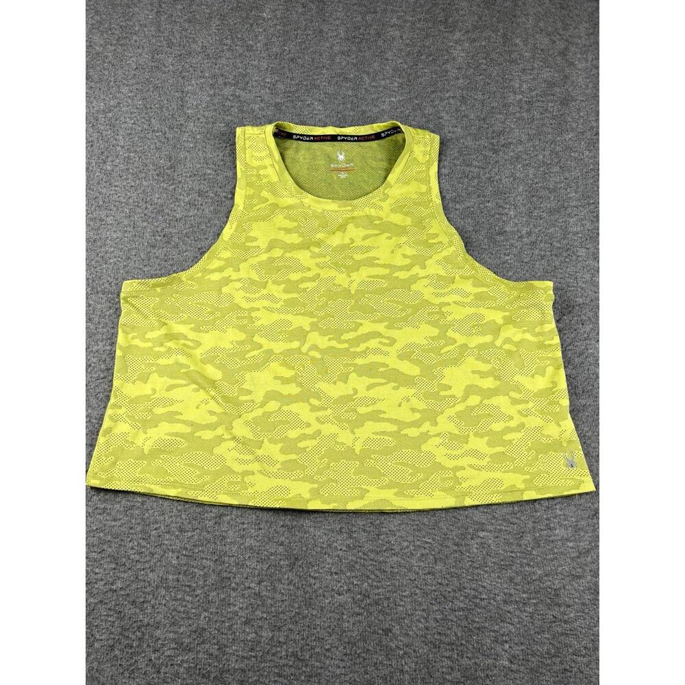 Spyder Active Women's Yellow Camouflage Tank Top XL